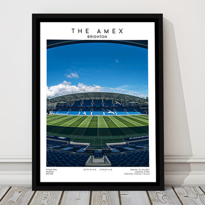 The Amex Stadium, Brighton Stadium Wall Art Print, Football Stadium Art Fans Gift, Framed Canvas Prints Wall Art