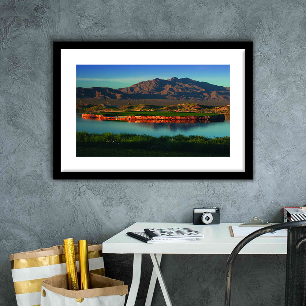 The Best Dye In Sin City Las Vegas Paiute Golf Resort, Goft Art Print, Framed Art Print White Border Wall Decor