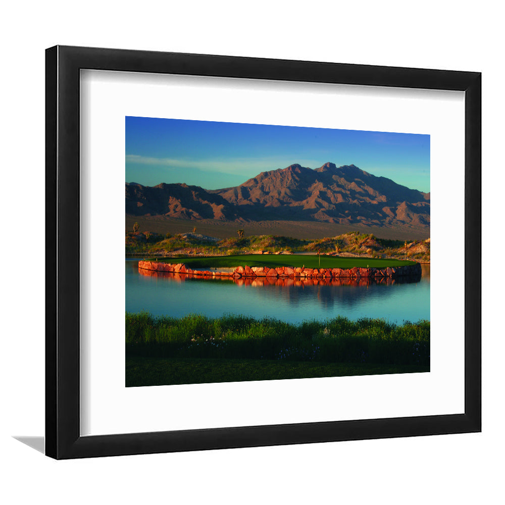 The Best Dye In Sin City Las Vegas Paiute Golf Resort, Goft Art Print, Framed Art Print White Border Wall Decor