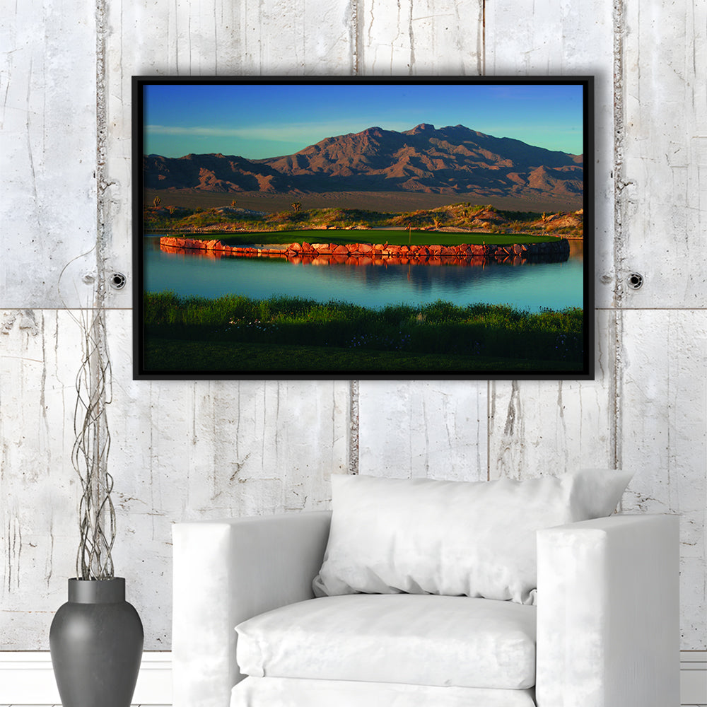 The Best Dye In Sin City Las Vegas Paiute Golf Resort, Floating Framed Canvas Print Wall Art
