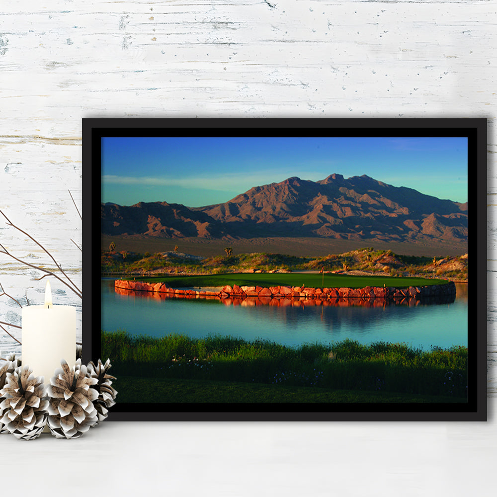The Best Dye In Sin City Las Vegas Paiute Golf Resort, Floating Framed Canvas Print Wall Art
