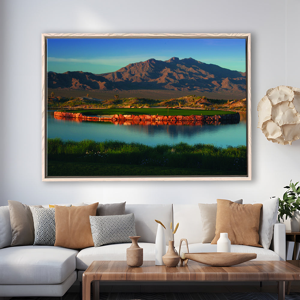 The Best Dye In Sin City Las Vegas Paiute Golf Resort, Floating Framed Canvas Print Wall Art