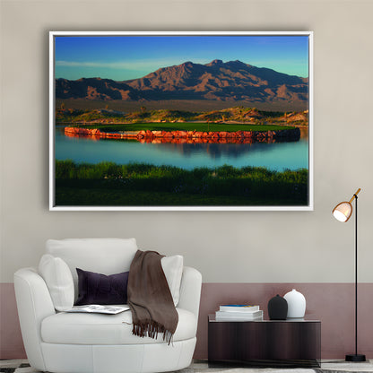The Best Dye In Sin City Las Vegas Paiute Golf Resort, Floating Framed Canvas Print Wall Art