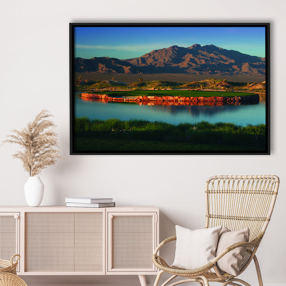 The Best Dye In Sin City Las Vegas Paiute Golf Resort, Floating Framed Canvas Print Wall Art