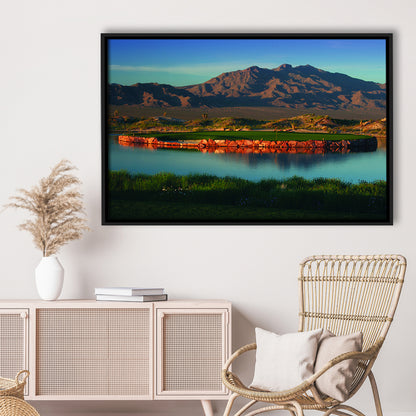 The Best Dye In Sin City Las Vegas Paiute Golf Resort, Floating Framed Canvas Print Wall Art