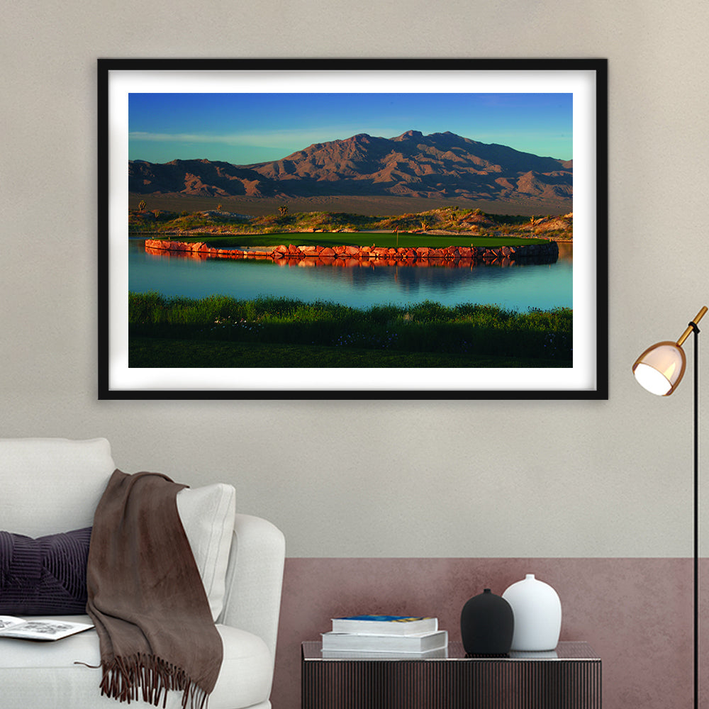 The Best Dye In Sin City Las Vegas Paiute Golf Resort, Goft Art Print, Framed Art Print White Border Wall Decor