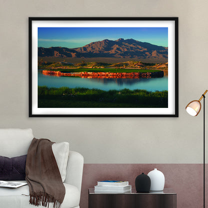 The Best Dye In Sin City Las Vegas Paiute Golf Resort, Goft Art Print, Framed Art Print White Border Wall Decor