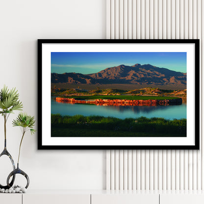 The Best Dye In Sin City Las Vegas Paiute Golf Resort, Goft Art Print, Framed Art Print White Border Wall Decor