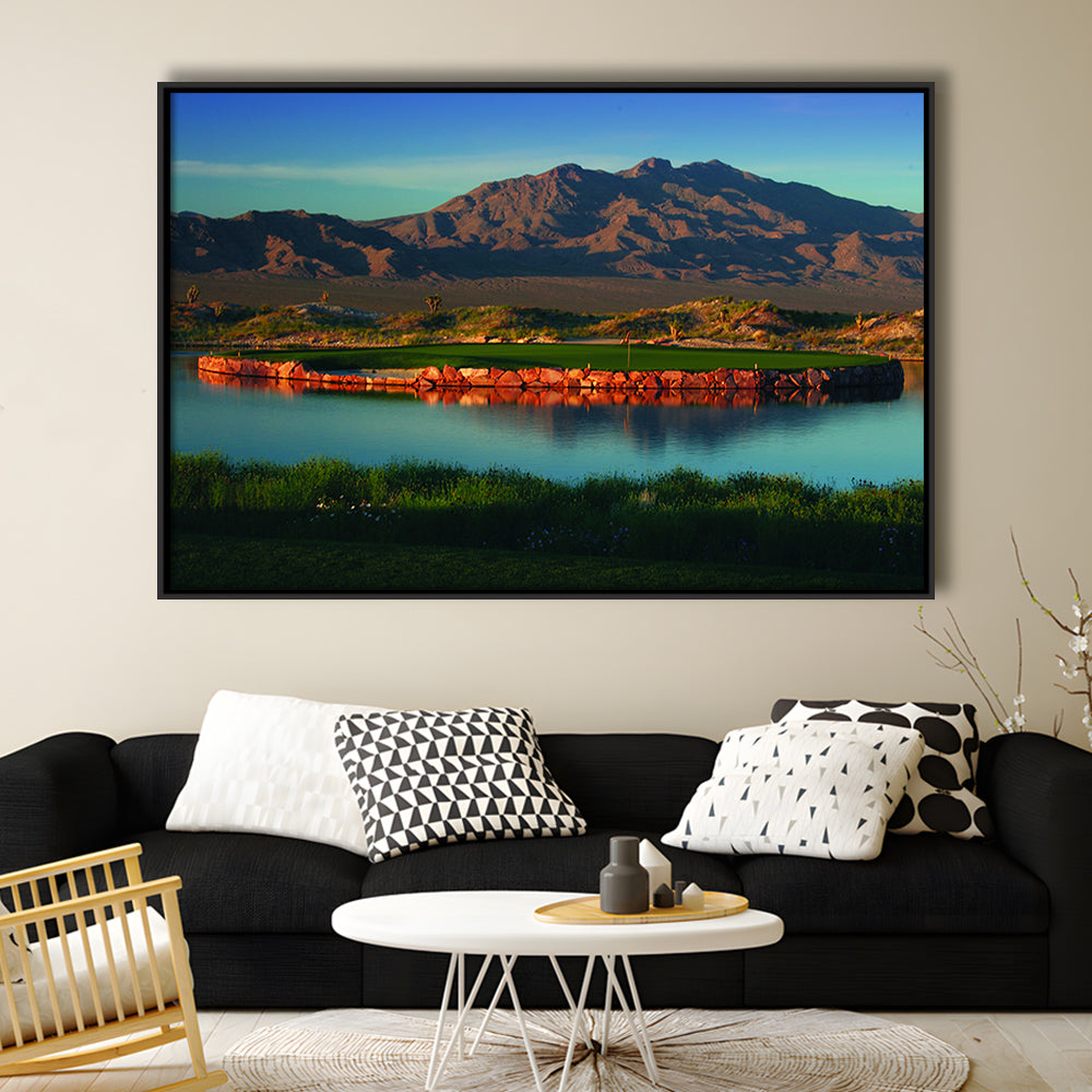 The Best Dye In Sin City Las Vegas Paiute Golf Resort, Floating Framed Canvas Print Wall Art