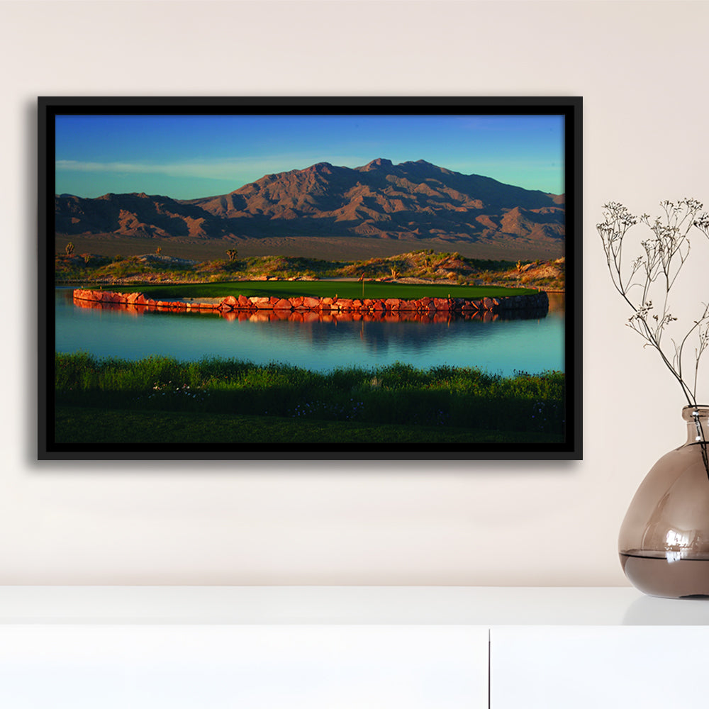The Best Dye In Sin City Las Vegas Paiute Golf Resort, Floating Framed Canvas Print Wall Art