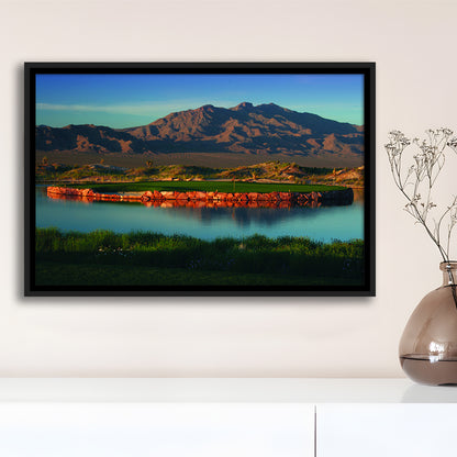 The Best Dye In Sin City Las Vegas Paiute Golf Resort, Floating Framed Canvas Print Wall Art