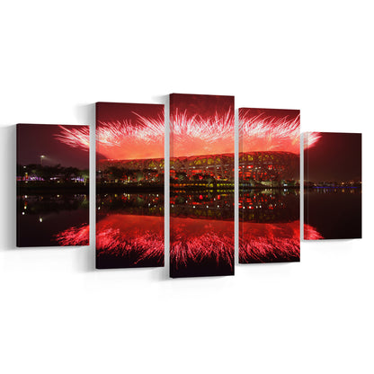 The Bird's Nest Stadium, Stadium Canvas, Sport Art, Gift for him, 5 Panel, Large Canvas, Canvas Print Wall Art