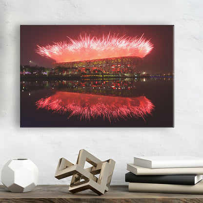 The Bird's Nest Stadium, Stadium Canvas, Sport Art, Gift for him, Man Cave Decor, Art Print, Canvas Print Wall Art