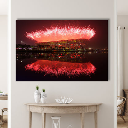 The Bird's Nest Stadium, Stadium Canvas, Sport Art, Gift for him, Man Cave Decor, Art Print, Canvas Print Wall Art
