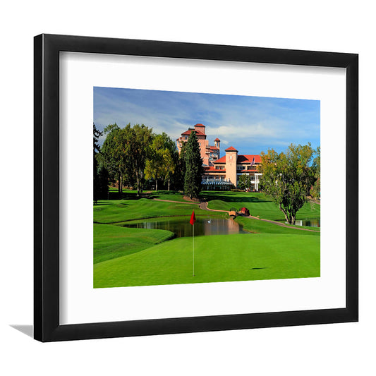 The Broadmoor Golf Club A Colorado Springs Resort, Goft Art Print, Framed Art Print White Border Wall Decor