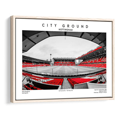 The City Ground Print, Nottingham Stadium Wall Art, Sport Art Print, Framed Canvas Print Wall Art