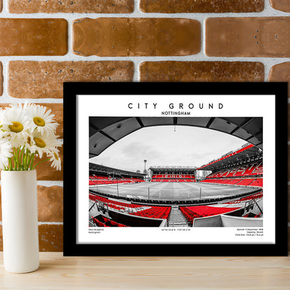 The City Ground Print, Nottingham Stadium Wall Art, Sport Art Print, Framed Art Print Wall Decor