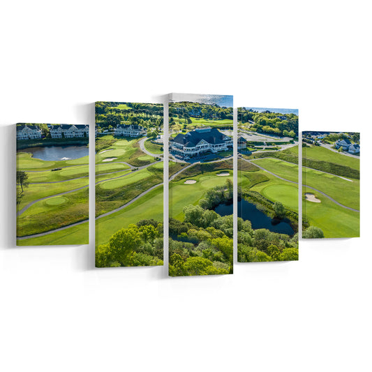 The Club At New Seabury Offers A ‘Cape Escape’, Golf Art Print, 5 Pieces Mixed Canvas Print Wall Art