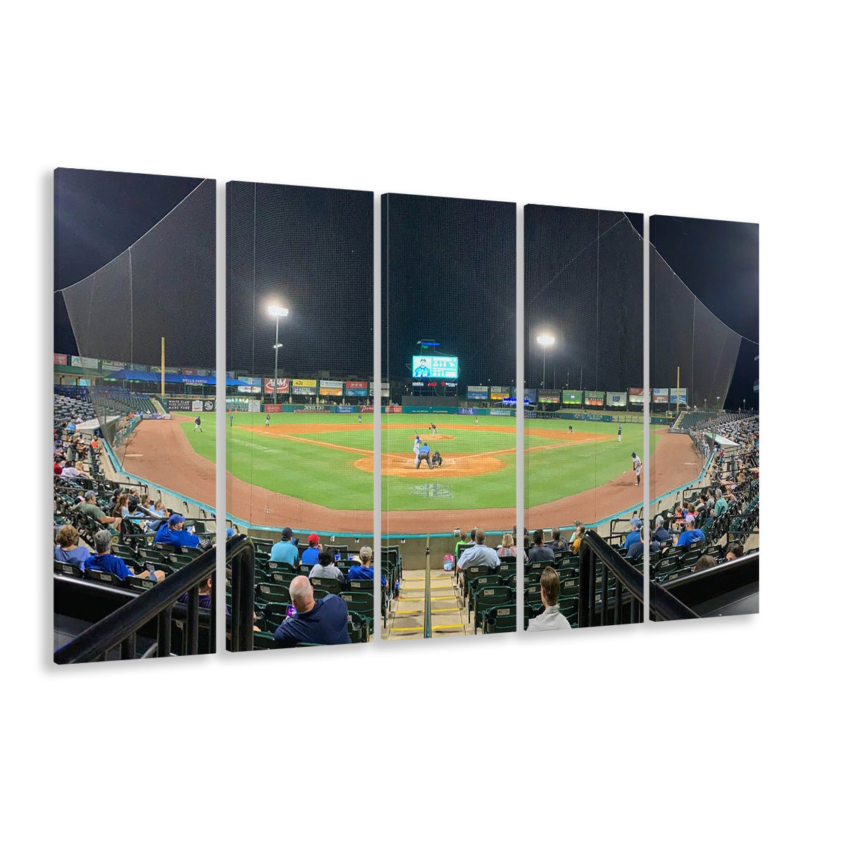 The Diamond Stadium, Stadium Canvas, Sport Art, 5 Panel B, Extra Large Canvas, Canvas Print Wall Art