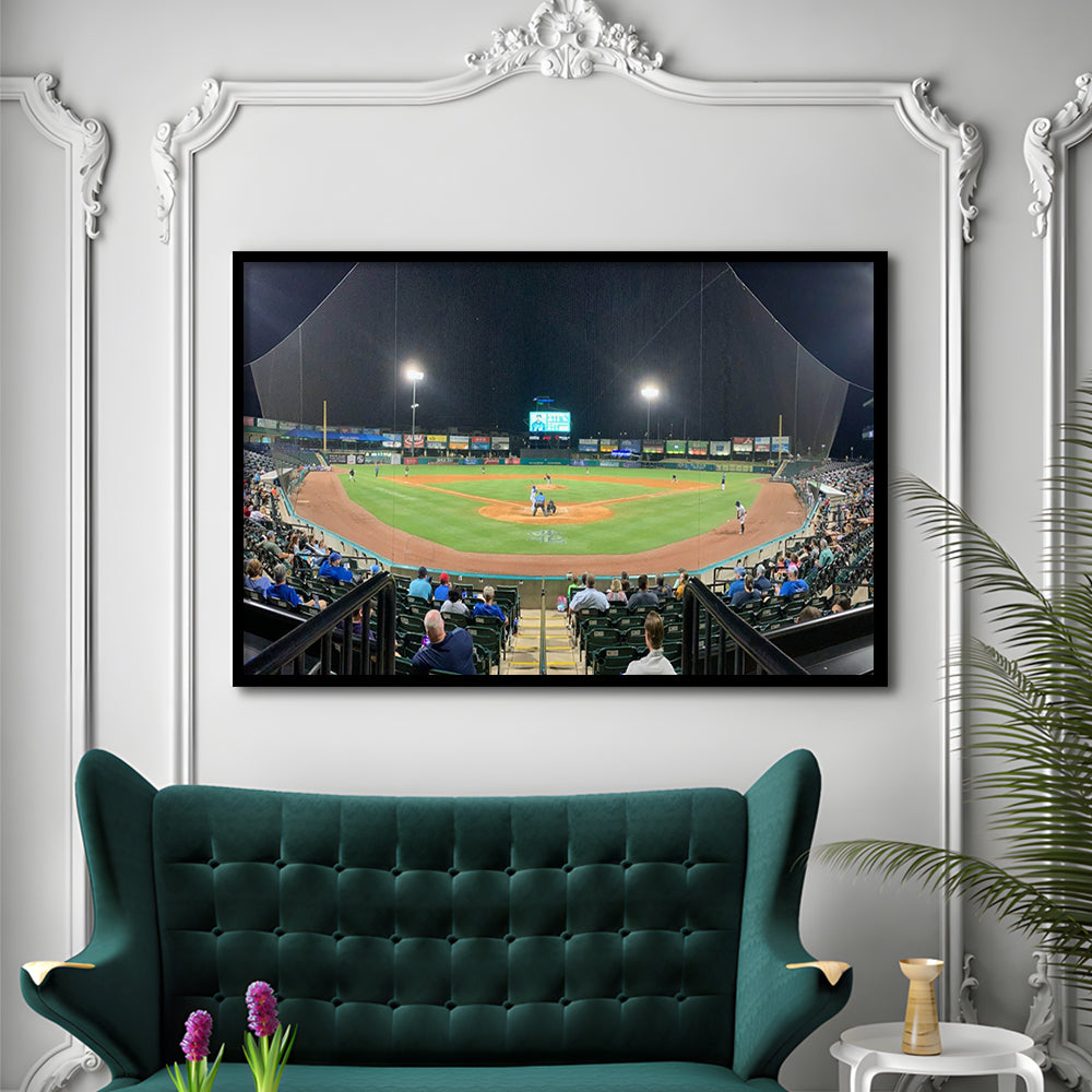 The Diamond Stadium, Stadium Canvas, Sport Art, Gift for him, Framed Art Print Wall Decor, Picture Framed