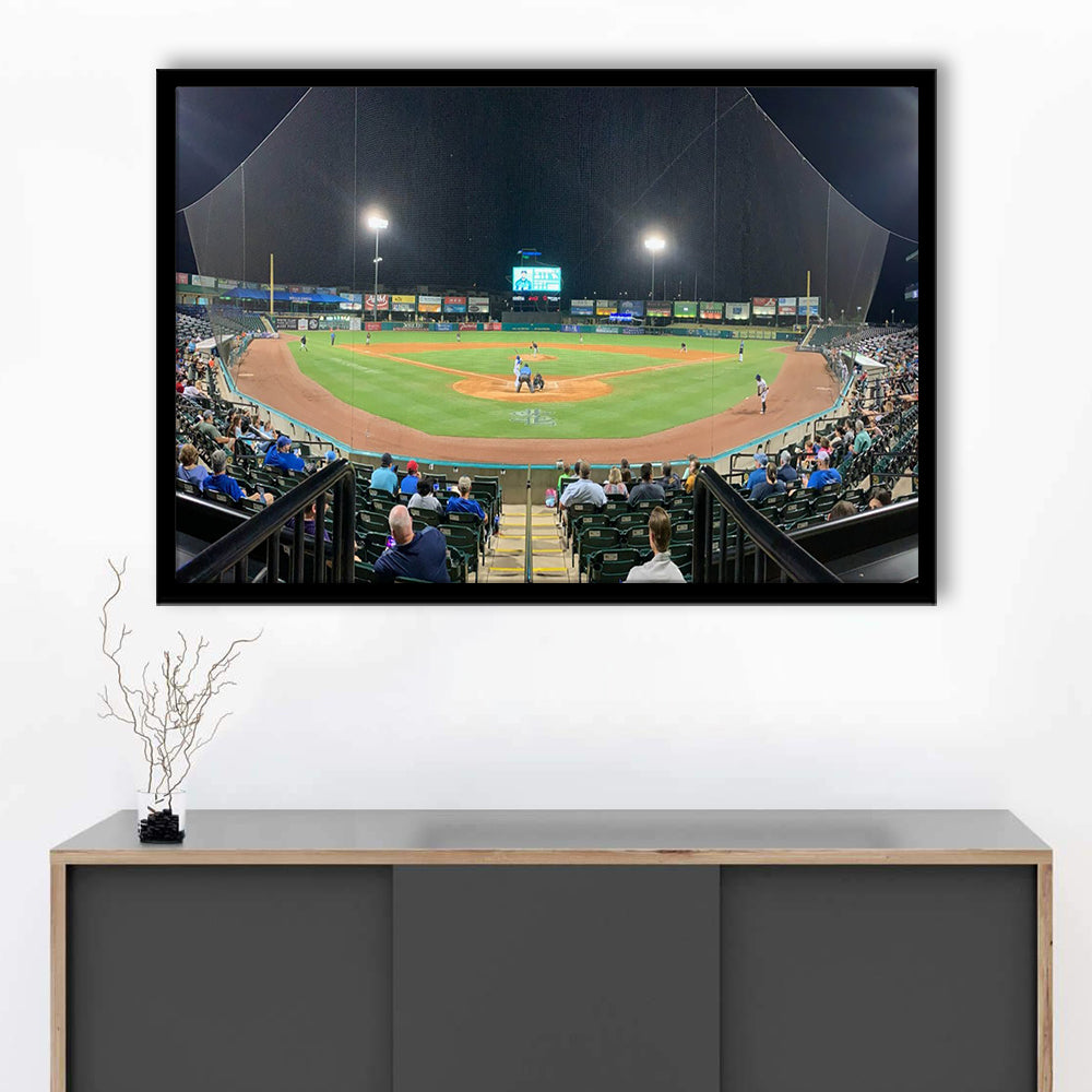 The Diamond Stadium, Stadium Canvas, Sport Art, Gift for him, Framed Art Print Wall Decor, Picture Framed
