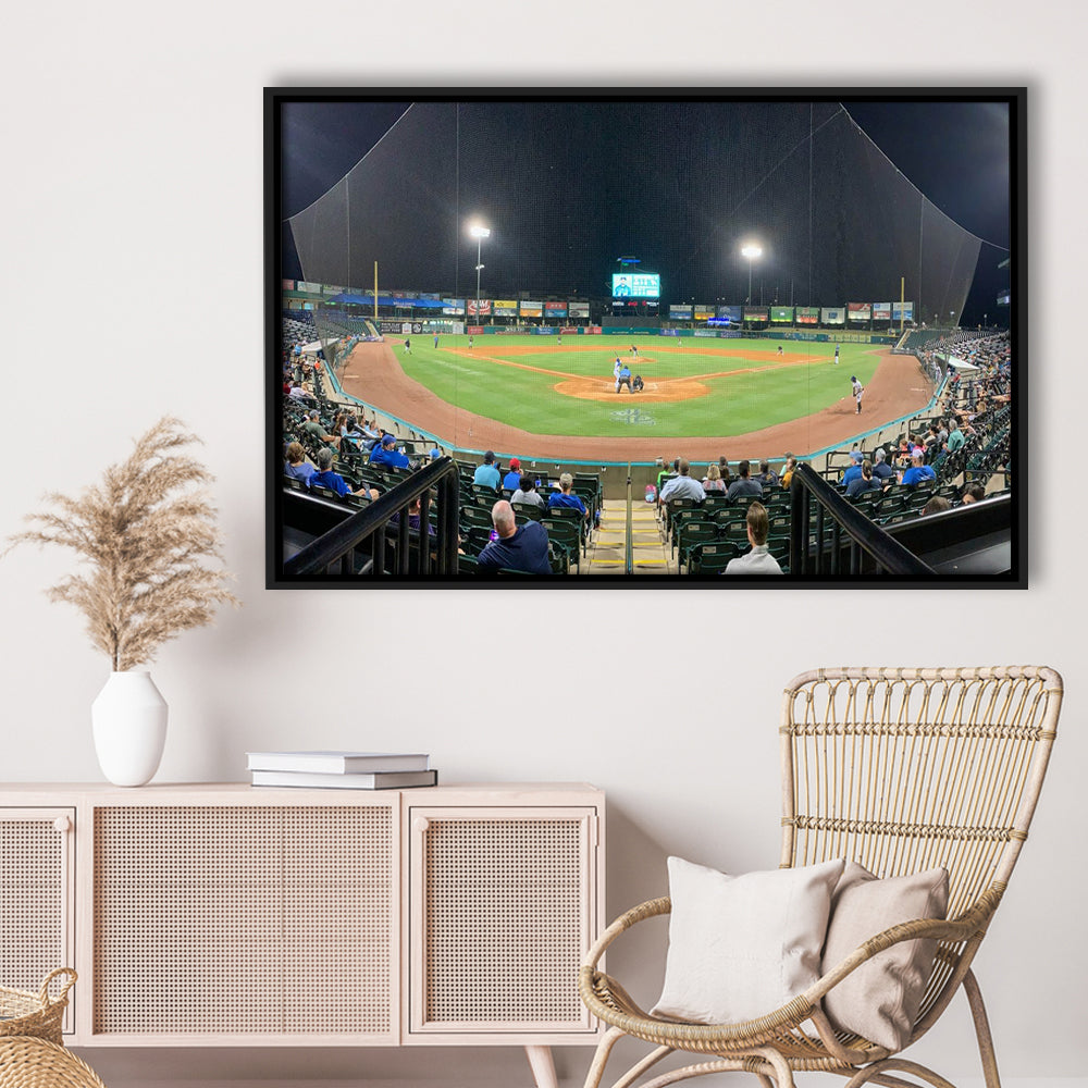 The Diamond Stadium, Stadium Canvas, Sport Art, Framed Canvas Print Wall Art, Floating Frame
