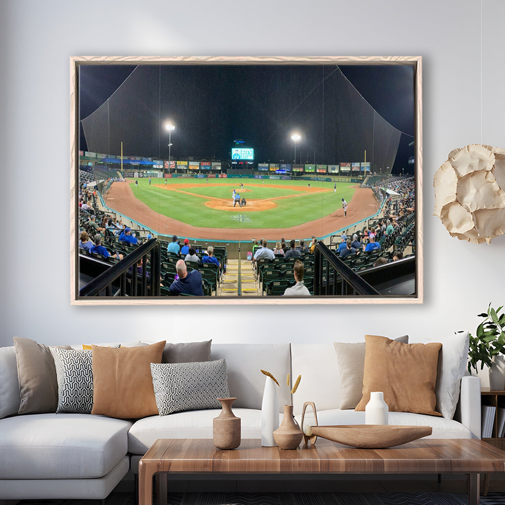 The Diamond Stadium, Stadium Canvas, Sport Art, Framed Canvas Print Wall Art, Floating Frame