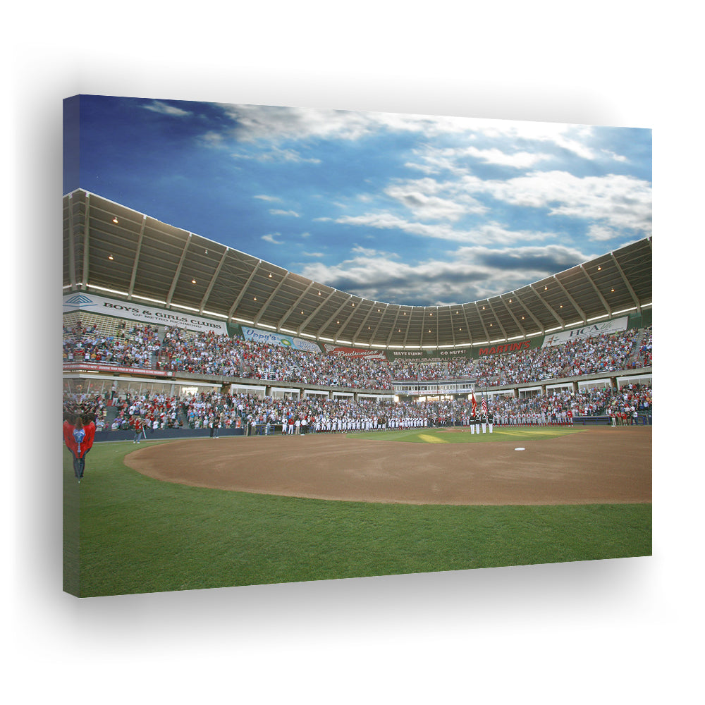 The Diamond Stadium in Virginia, Stadium Canvas, Sport Art, Gift for him, Man Cave Decor, Art Print, Canvas Print Wall Art
