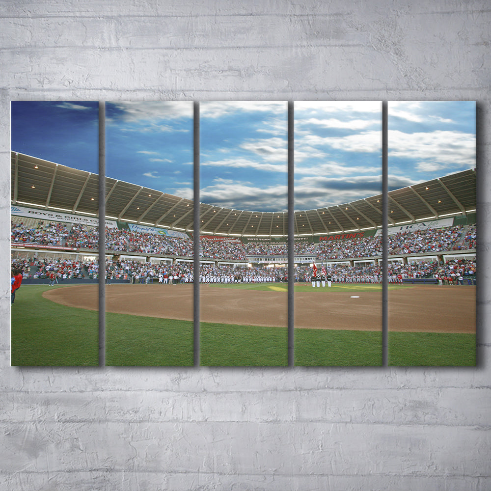 The Diamond Stadium in Virginia, Stadium Canvas, Sport Art, 5 Panel B, Extra Large Canvas, Canvas Print Wall Art