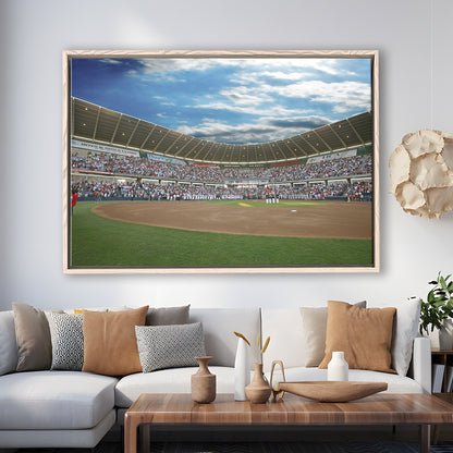 The Diamond Stadium in Virginia, Stadium Canvas, Sport Art, Framed Canvas Print Wall Art, Floating Frame