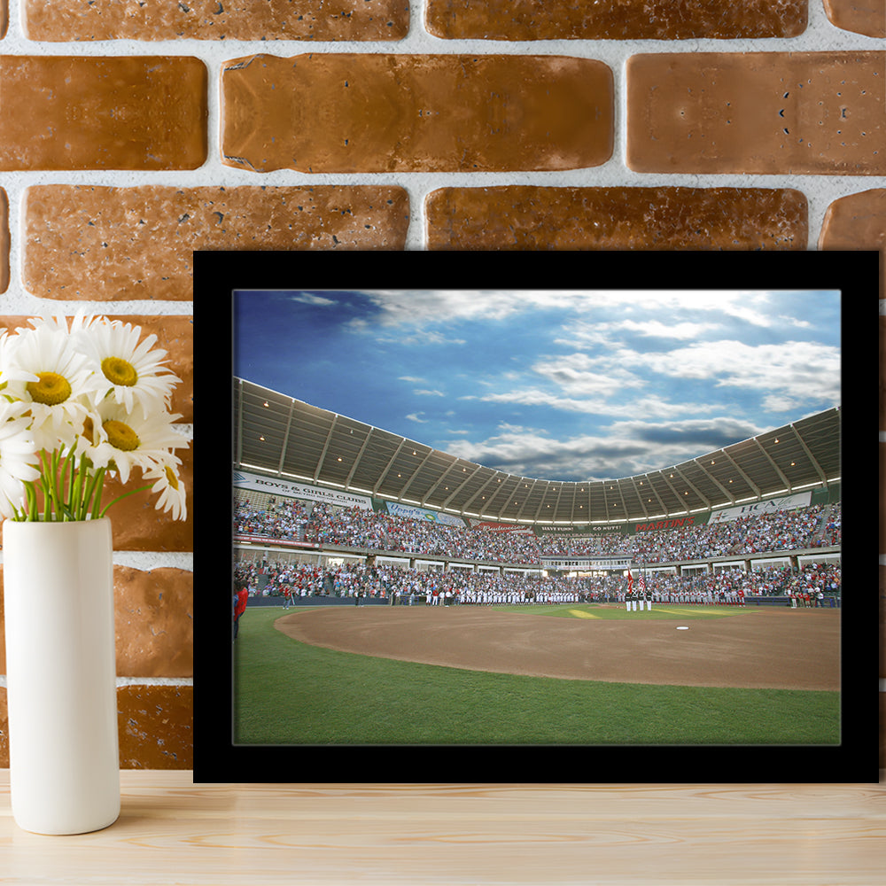 The Diamond Stadium in Virginia, Stadium Canvas, Sport Art, Gift for him, Framed Art Print Wall Decor, Picture Framed
