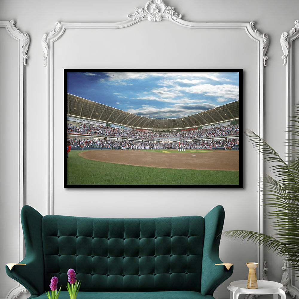 The Diamond Stadium in Virginia, Stadium Canvas, Sport Art, Gift for him, Framed Art Print Wall Decor, Picture Framed