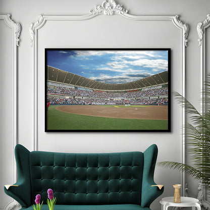 The Diamond Stadium in Virginia, Stadium Canvas, Sport Art, Gift for him, Framed Art Print Wall Decor, Picture Framed