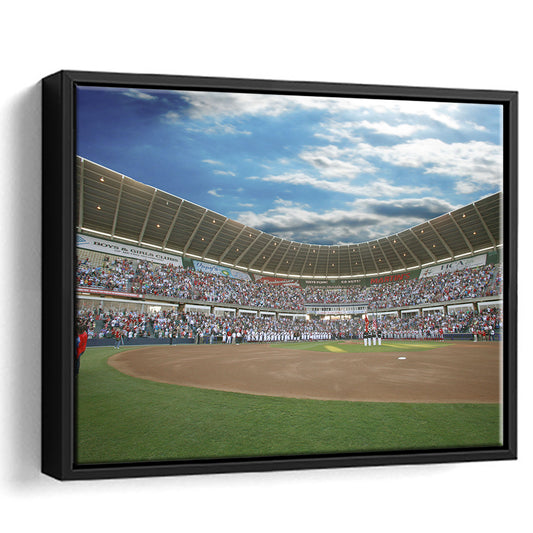 The Diamond Stadium in Virginia, Stadium Canvas, Sport Art, Framed Canvas Print Wall Art, Floating Frame