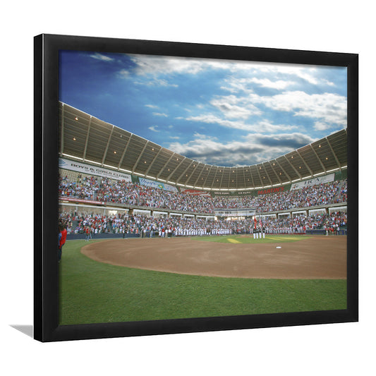 The Diamond Stadium in Virginia, Stadium Canvas, Sport Art, Gift for him, Framed Art Print Wall Decor, Picture Framed