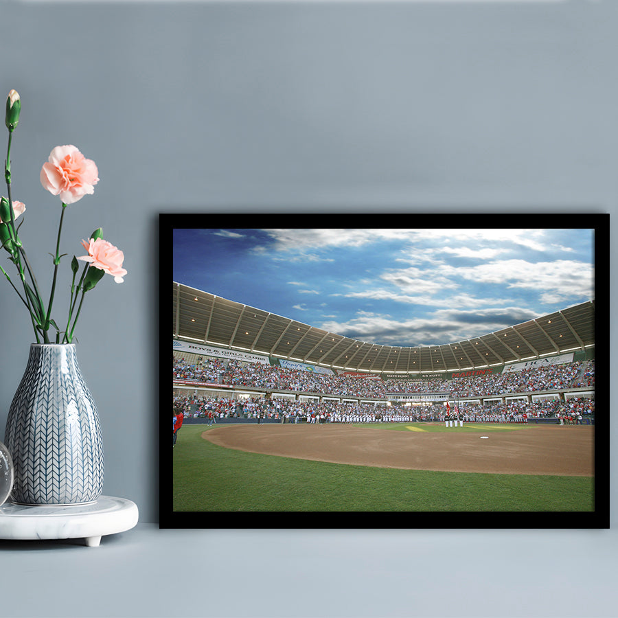 The Diamond Stadium in Virginia, Stadium Canvas, Sport Art, Gift for him, Framed Art Print Wall Decor, Picture Framed