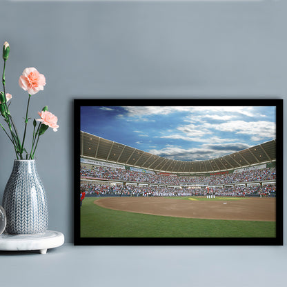 The Diamond Stadium in Virginia, Stadium Canvas, Sport Art, Gift for him, Framed Art Print Wall Decor, Picture Framed
