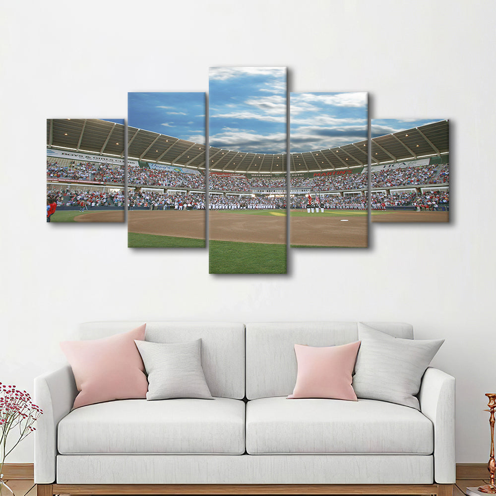 The Diamond Stadium in Virginia, Stadium Canvas, Sport Art, Gift for him, 5 Panel, Large Canvas, Canvas Print Wall Art