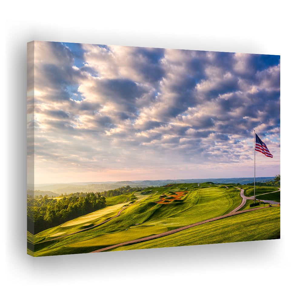 The Donald Ross Course At French Lick, Golf Art Print,Gifts Golf Lover