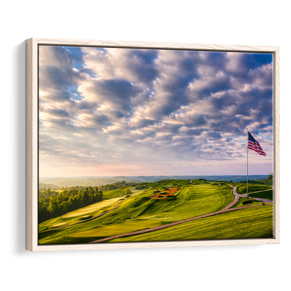 The Donald Ross Course At French Lick, Floating Framed Canvas Print Wall Art