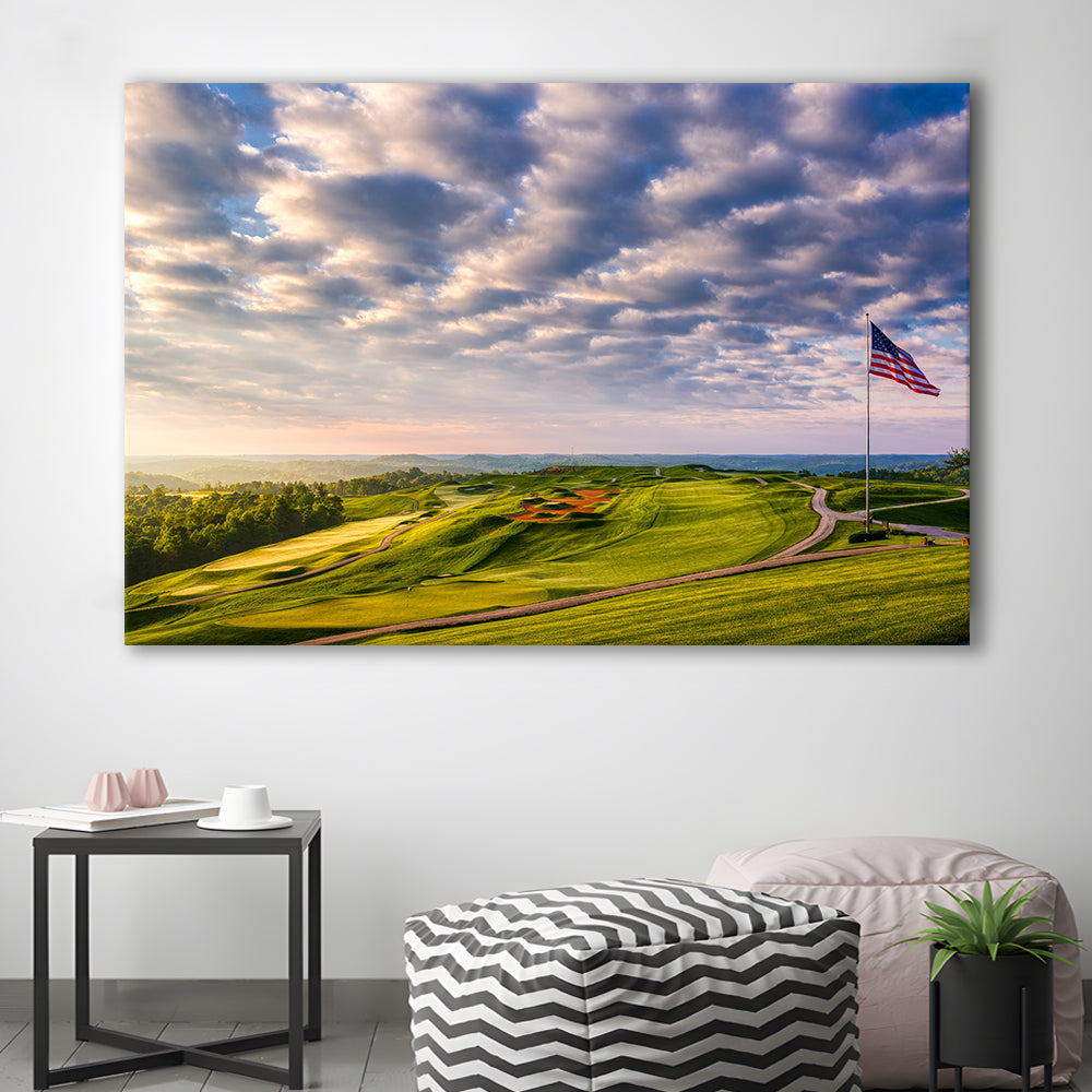 The Donald Ross Course At French Lick, Golf Art Print,Gifts Golf Lover