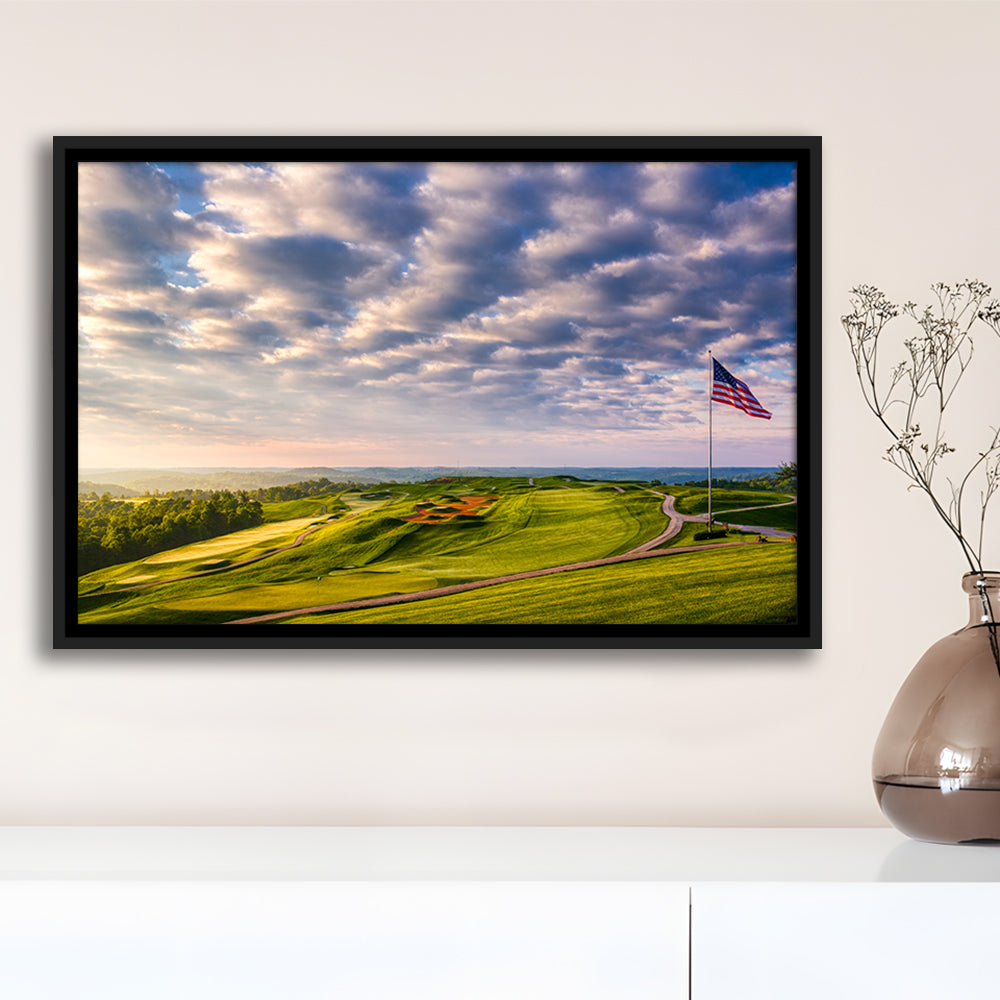 The Donald Ross Course At French Lick, Floating Framed Canvas Print Wall Art