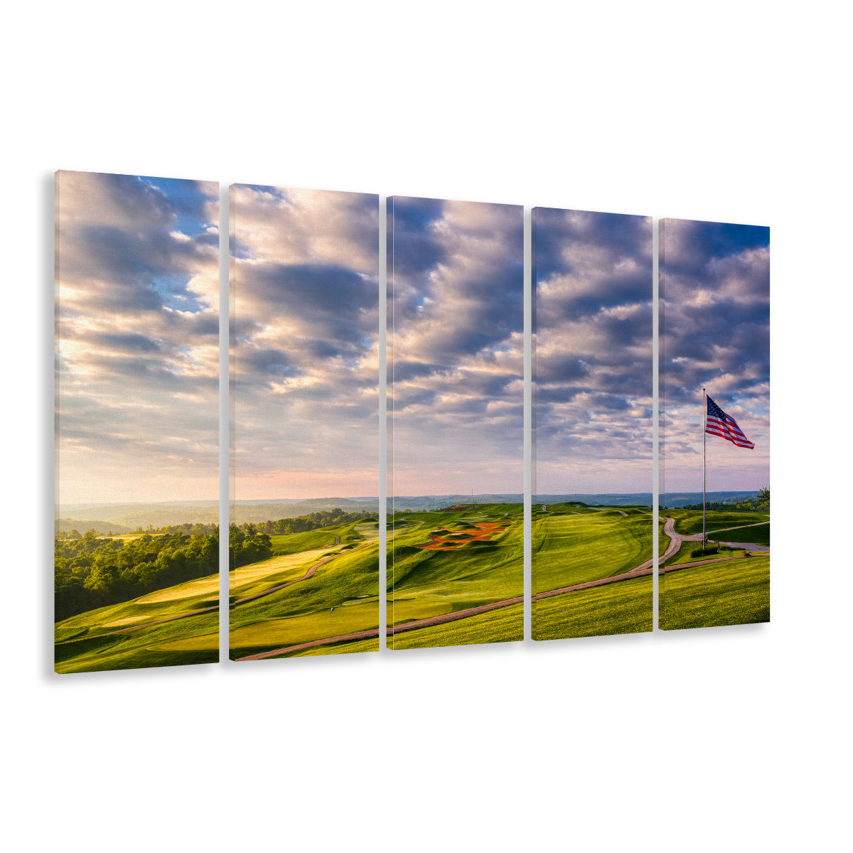 The Donald Ross Course At French Lick, Golf Art Print, Extra Large Canvas Print Wall Art