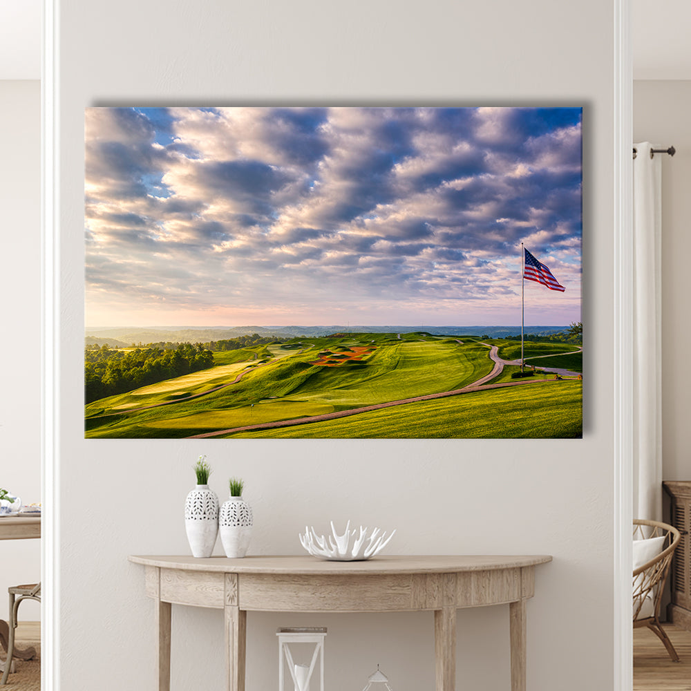 The Donald Ross Course At French Lick, Golf Art Print,Gifts Golf Lover