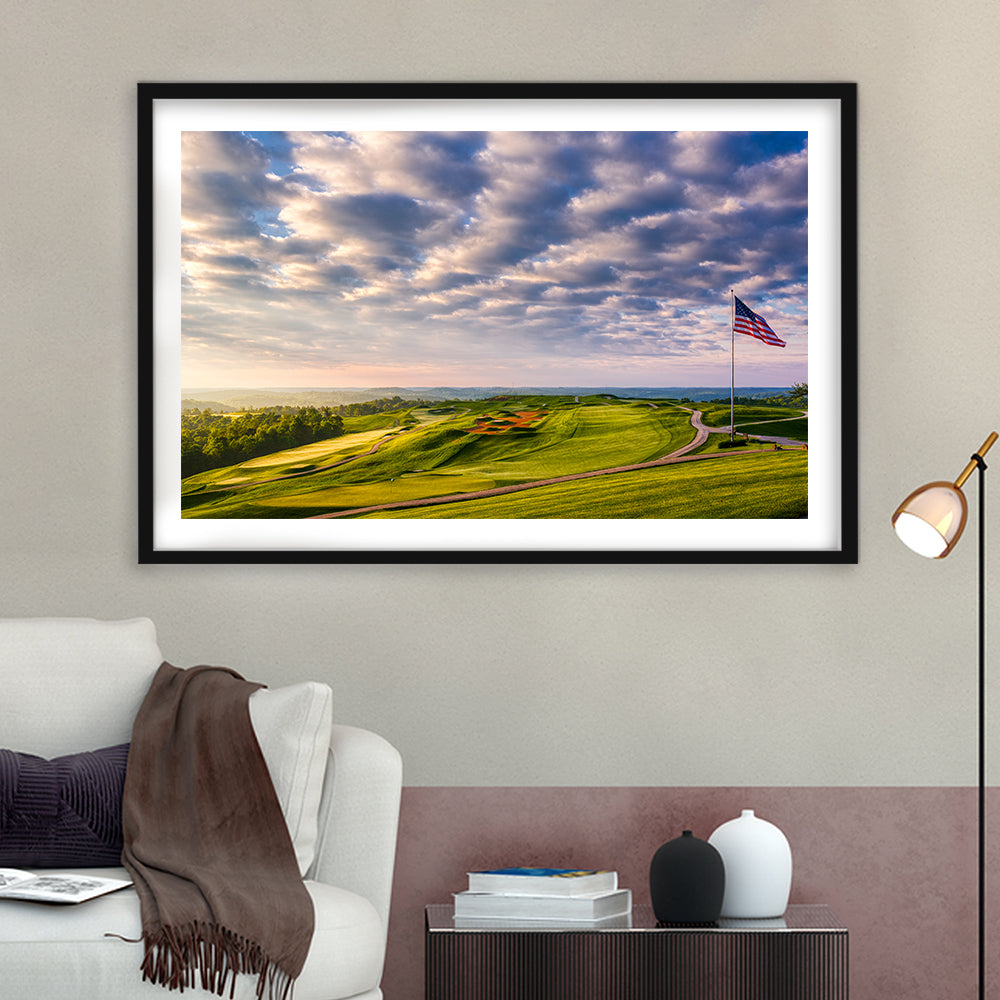 The Donald Ross Course At French Lick, Goft Art Print, Framed Art Print White Border Wall Decor