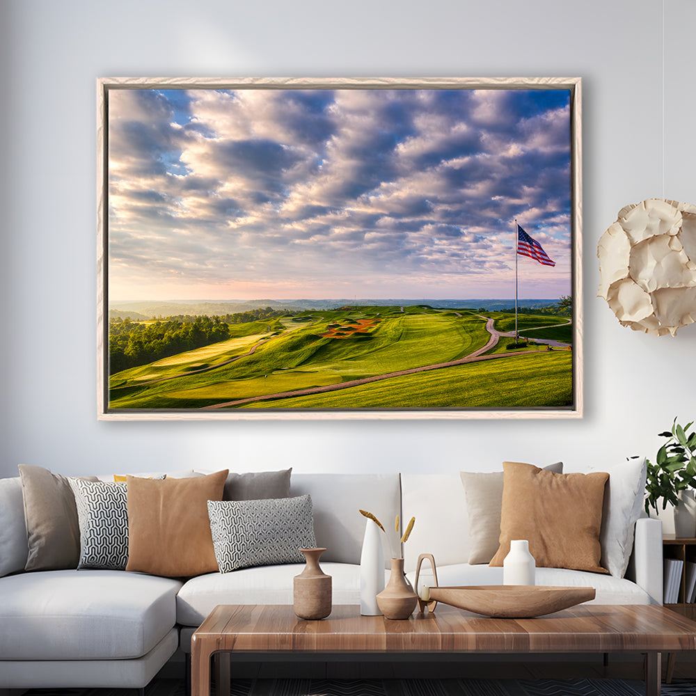 The Donald Ross Course At French Lick, Floating Framed Canvas Print Wall Art