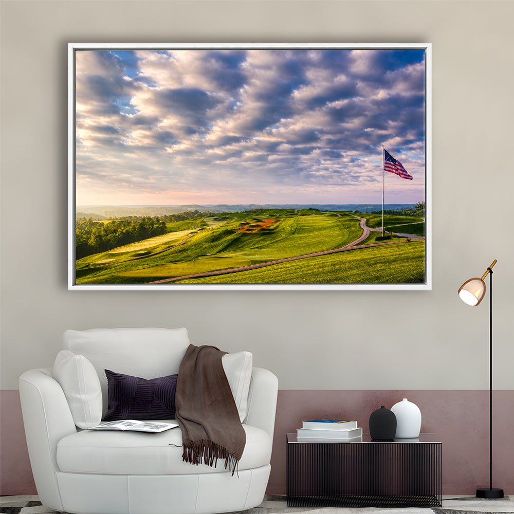 The Donald Ross Course At French Lick, Floating Framed Canvas Print Wall Art