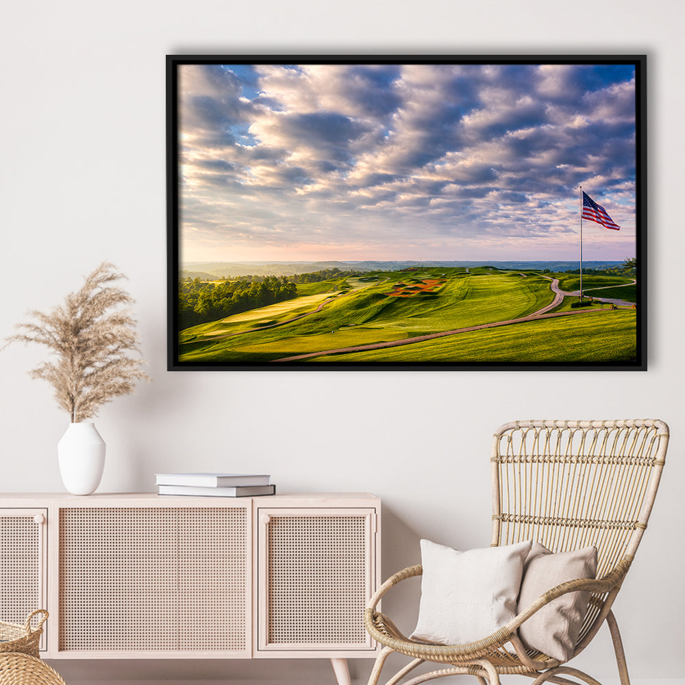 The Donald Ross Course At French Lick, Floating Framed Canvas Print Wall Art