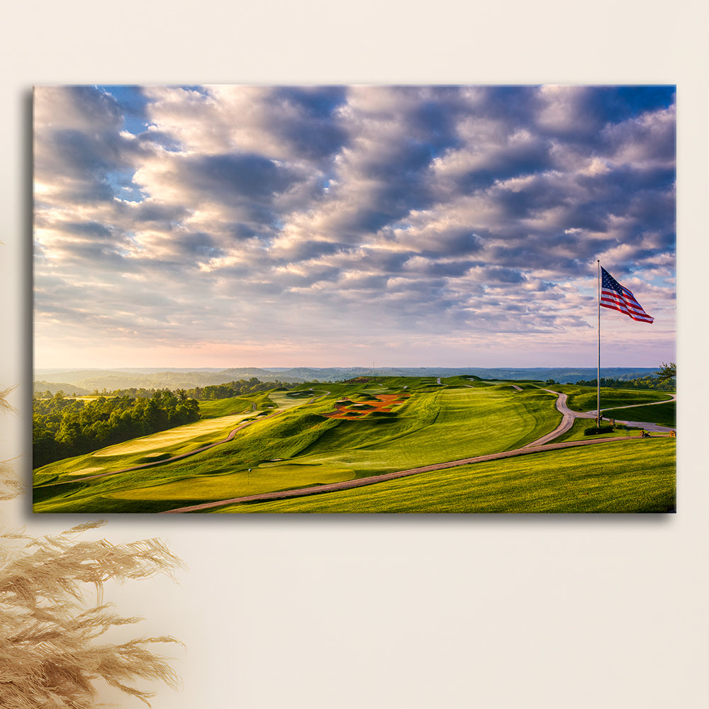 The Donald Ross Course At French Lick, Golf Art Print,Gifts Golf Lover