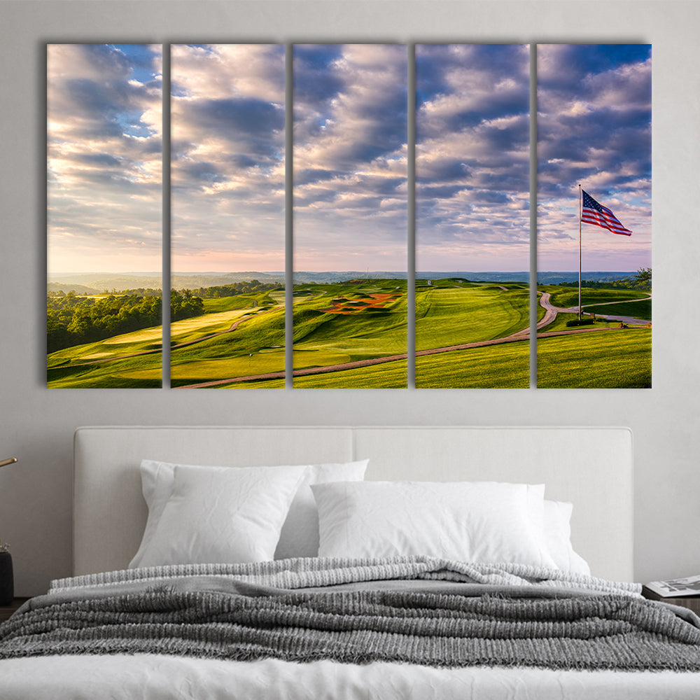 The Donald Ross Course At French Lick, Golf Art Print, Extra Large Canvas Print Wall Art